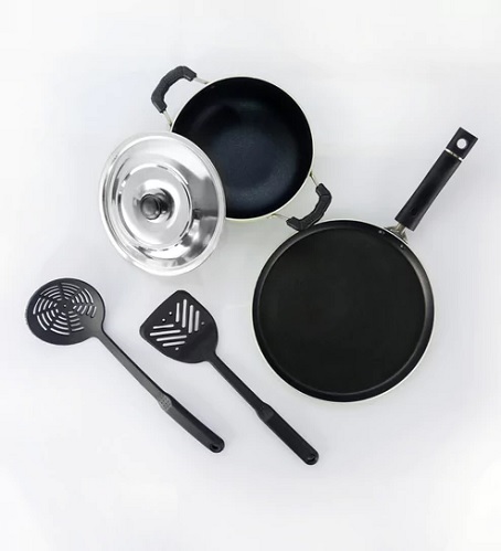 India Desire : Buy Sumeet Aluminium Non-Stick Cookware- Set of 4 At Rs 309 From Pepperfry [New Users]